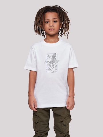 T-Shirt 'Harry Potter Dragon' F4NT4STIC en blanc : devant