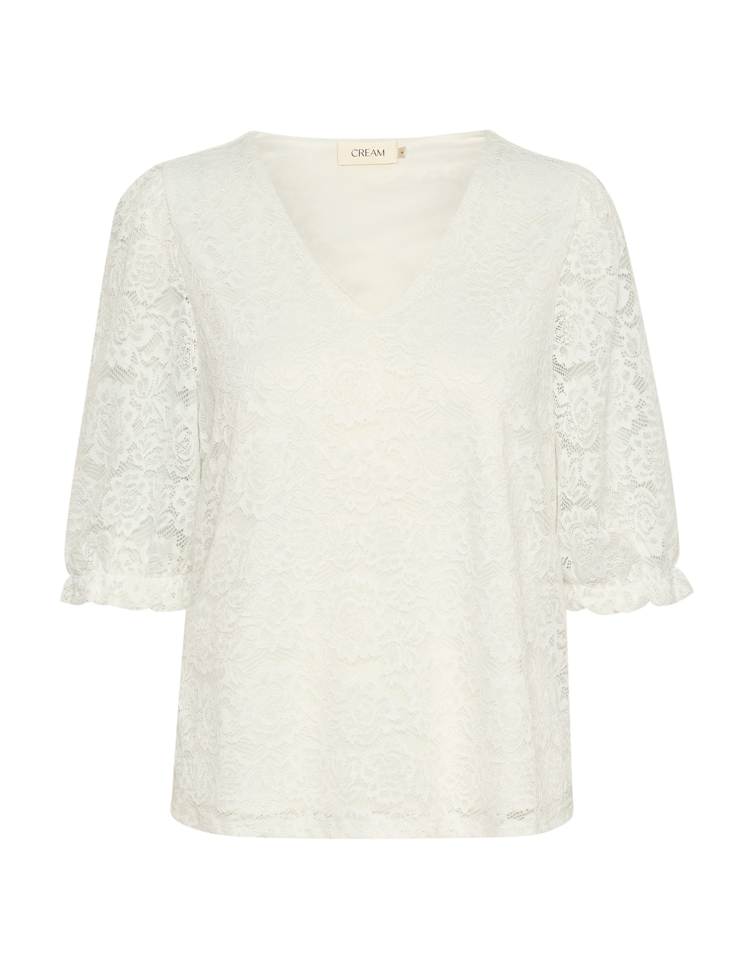 Cream Pluus 'Puka', värv valge: eest vaates