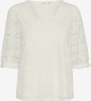 Cream Bluse 'Puka' i hvid: forside
