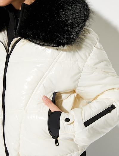 Koton Winterjas in de kleur Ecru / Zwart, Productweergave