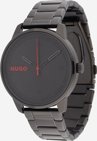 juoda HUGO Analoginis (įprasto dizaino) laikrodis '#STAMP': priekis