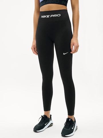 NIKE Skinny Spodnie sportowe 'Nike Pro' w kolorze czarny: przód