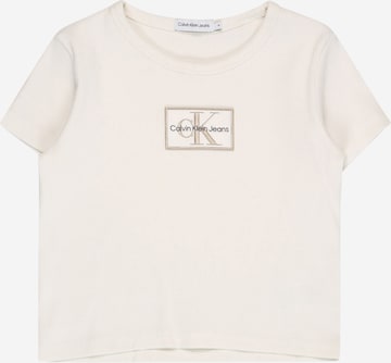 Maglietta di Calvin Klein Jeans in beige: frontale