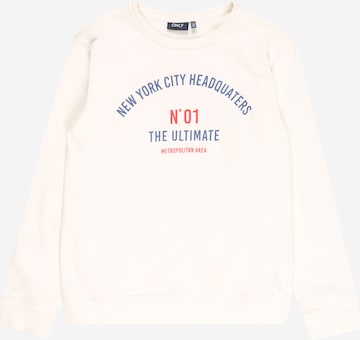 KIDS ONLY Sweatshirt 'DAVE' i hvid: forside