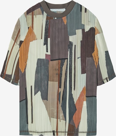 Adolfo Dominguez T-shirt i beige / brun / grön / orange, Produktvy