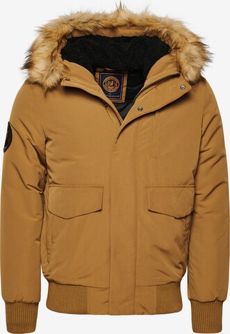 Superdry Tussenjas 'Everest' in Bruin: voorkant