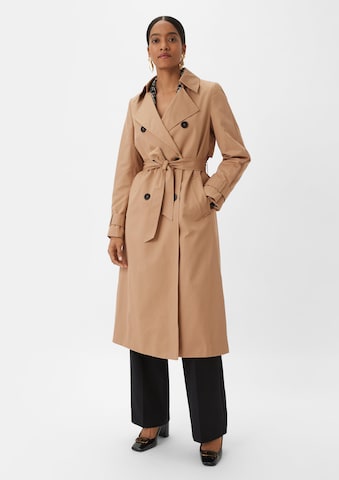 COMMA Between-Seasons Coat in Beige: front