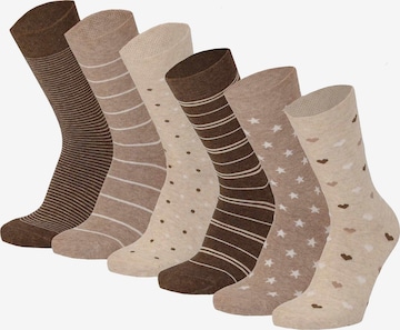 Apollo Trachtensocken 'Bio' in Braun: Vorderseite