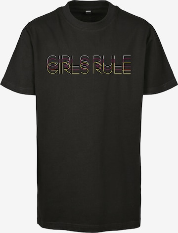 Maglietta 'Girls Rule' di Mister Tee in nero: frontale
