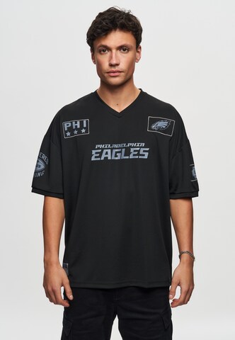 Recovered Shirt 'NFL Eagles PHI 33 Oversized' in Black: front