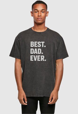 Merchcode Shirt 'Fathers Day- Best Dad Ever' in Schwarz: Vorderseite