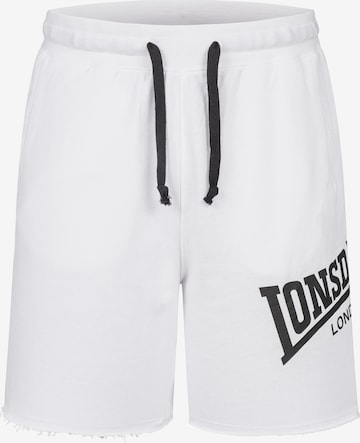 Pantalon 'POLBATHIC' LONSDALE en blanc : devant