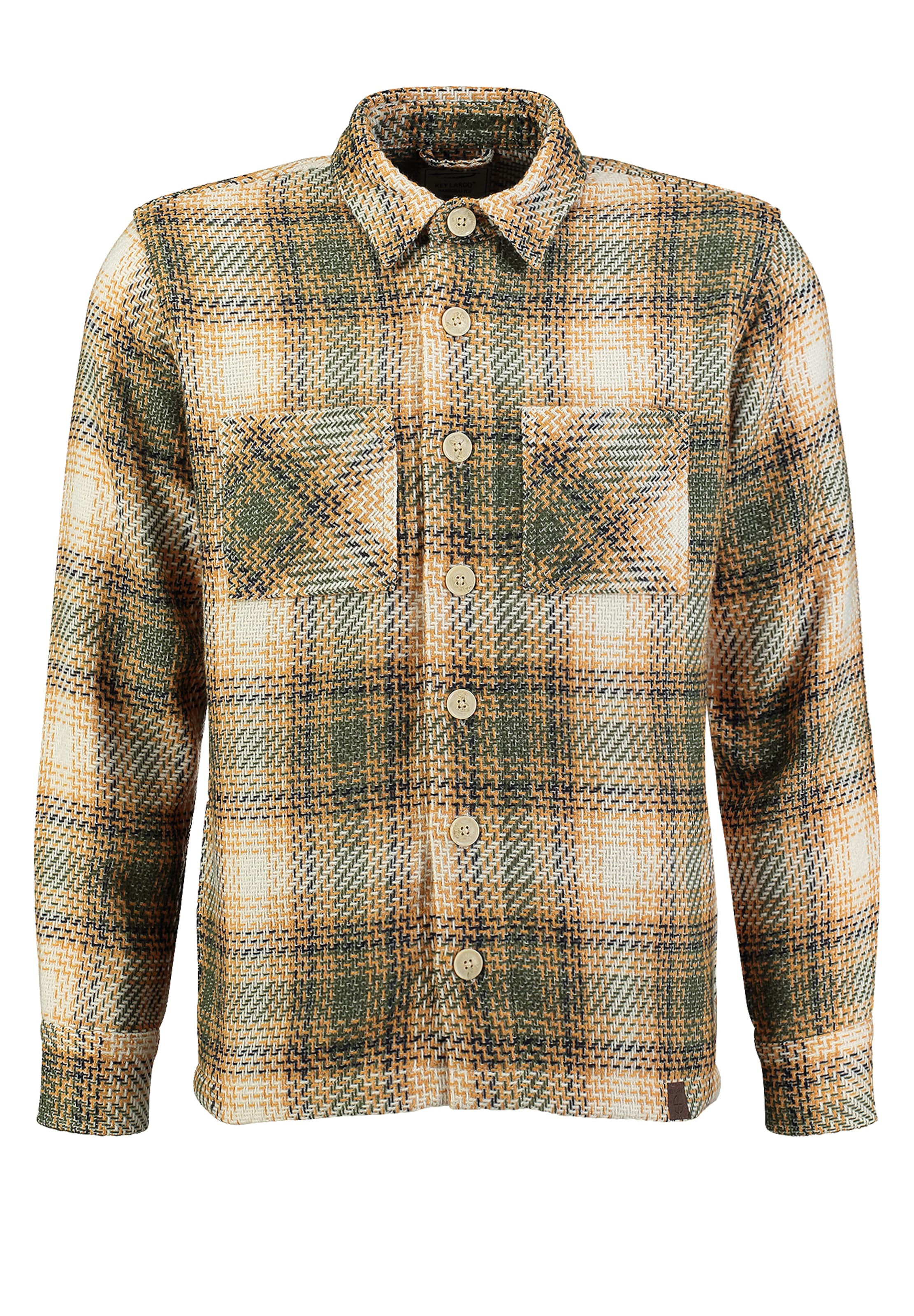 Key Largo Regular Fit Skjorte 'Horizont' i grøn: forside