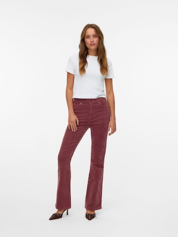 VERO MODA Flared Broek 'VMSiga' in Bruin