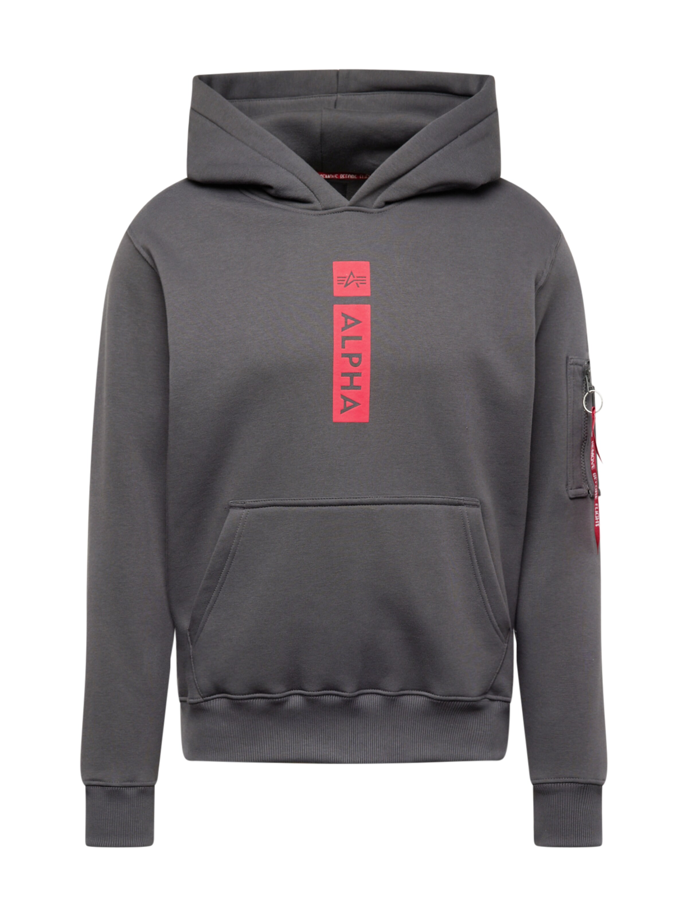 ALPHA INDUSTRIES Μπλούζα φούτερ σε γκρι: μπροστά