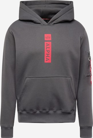 Sweat-shirt ALPHA INDUSTRIES en gris : devant