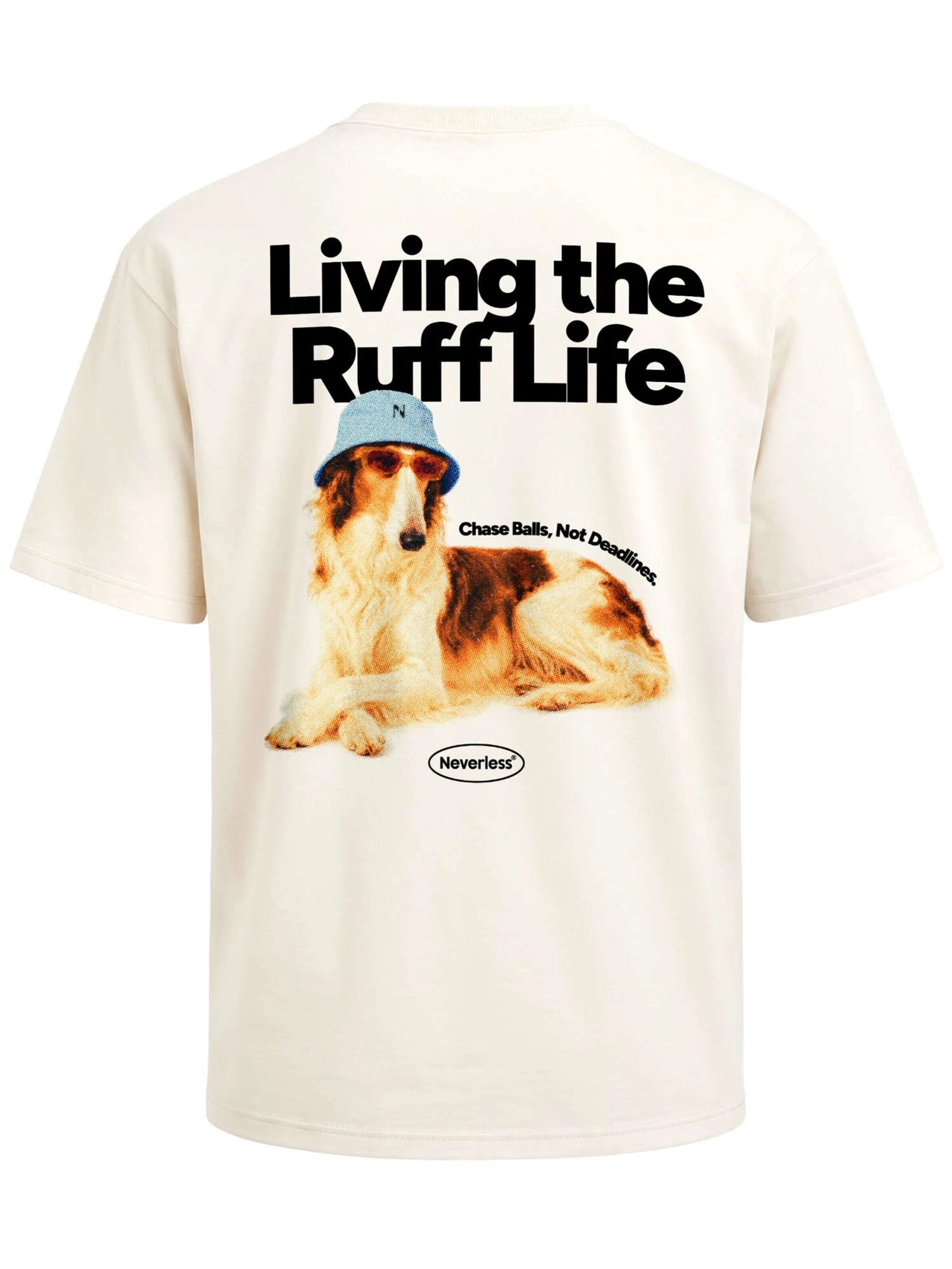 Neverless Shirt 'Ruff Life' in Beige: front