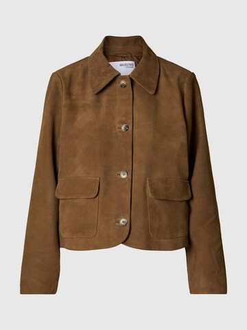 SELECTED FEMME Overgangsjakke i brun: forside