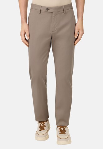 Boggi Milano Slimfit Broek in Grijs: voorkant