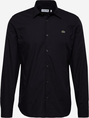 LACOSTE Button Up Shirt in Blue: front