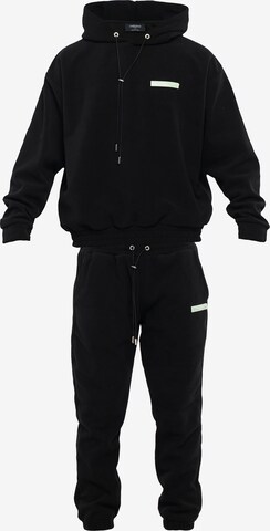 Tom Barron Tracksuit in Black: front