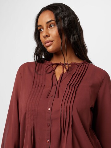 Camicia da donna 'Agathe' di ABOUT YOU Curvy in marrone