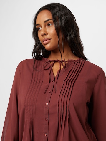 ABOUT YOU Curvy Blouse 'Agathe' in Bruin