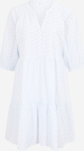 Flowers for Friends Shirt Dress in White: front