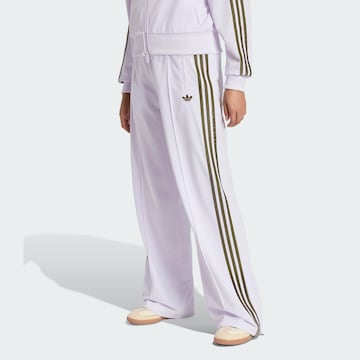 ADIDAS ORIGINALS Wide leg Trousers 'Firebird' in Purple: front