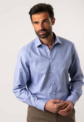 Black Label Shirt Regular fit Business Shirt 'KENT' in Blue: front