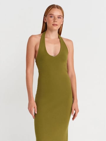 Dilvin - Vestido em verde: frente