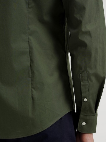 WE Fashion Slim fit Button Up Shirt in Green