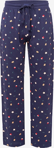 Happy Shorts Pyjamabroek ' XMAS ' in Blauw: voorkant