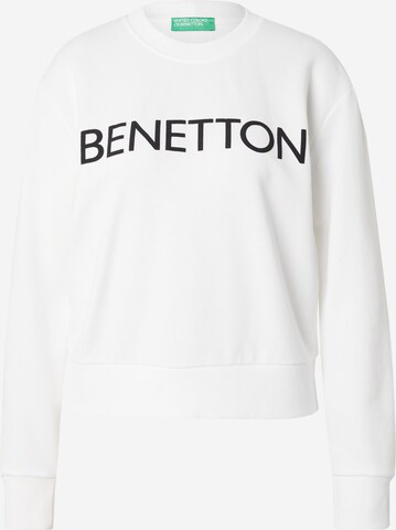 UNITED COLORS OF BENETTON Sweatshirt in White: front