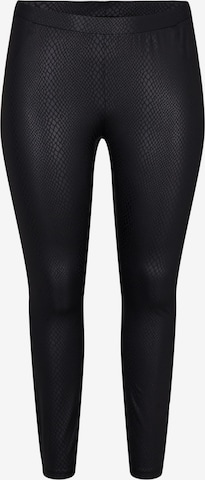 Zizzi Skinny Leggings - fekete: elől