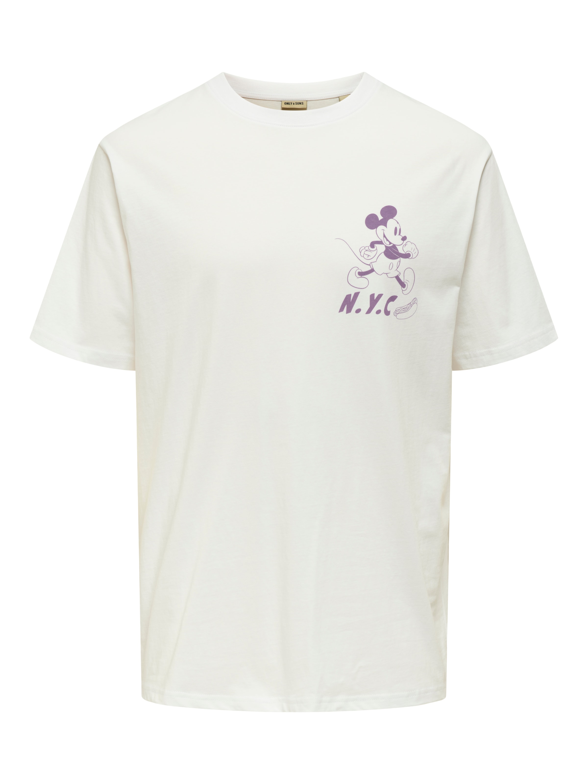 Only & Sons Paita 'ONSMICKEY MOUSE' värissä valkoinen: etupuoli