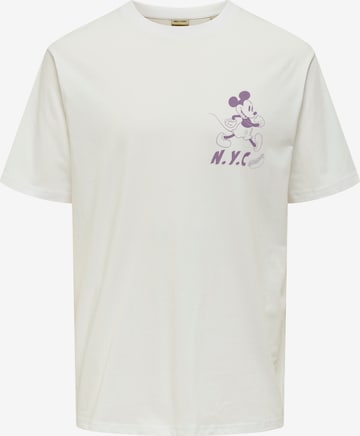 Only & Sons Футболка 'ONSMICKEY MOUSE' в Белый: спереди