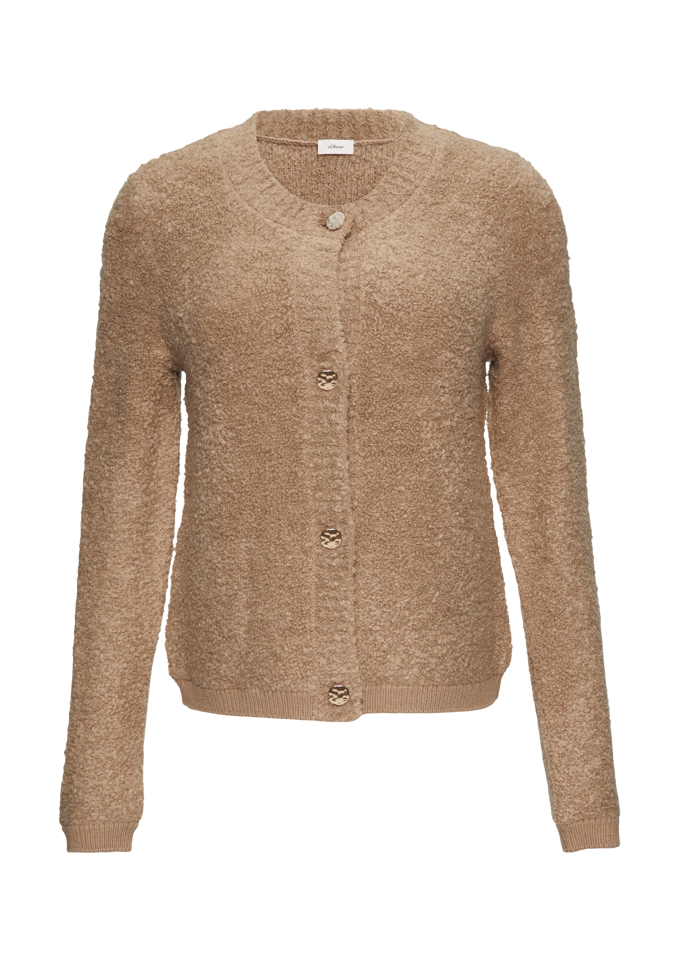 s.Oliver BLACK LABEL Strickjacke in Beige: Vorderseite