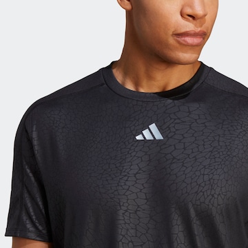 ADIDAS PERFORMANCE - Camiseta funcional 'Workout Pu Print' en negro