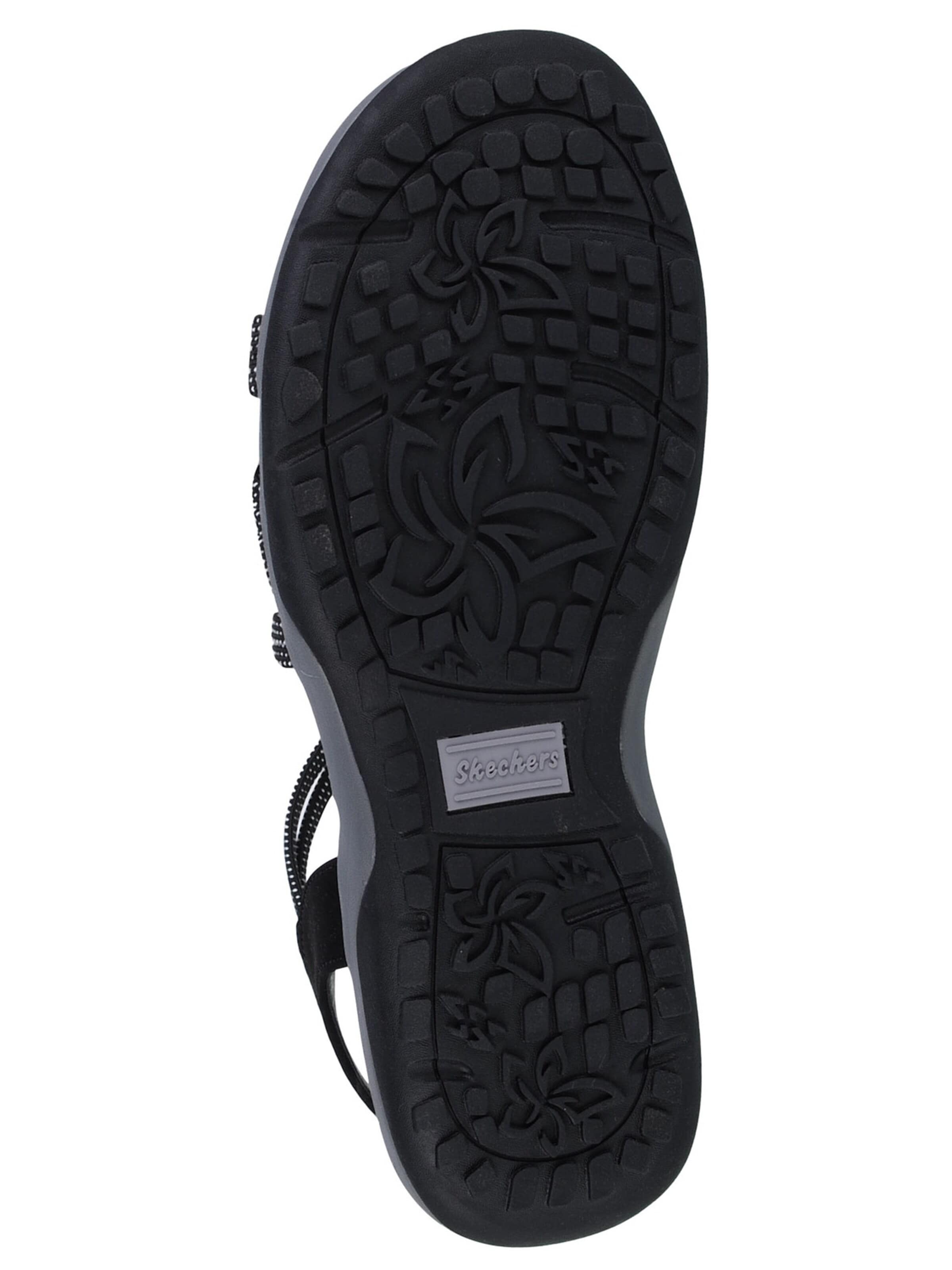 SKECHERS Sandaal 'Skechers Reggae Slim - Turn It Up' in Zwart