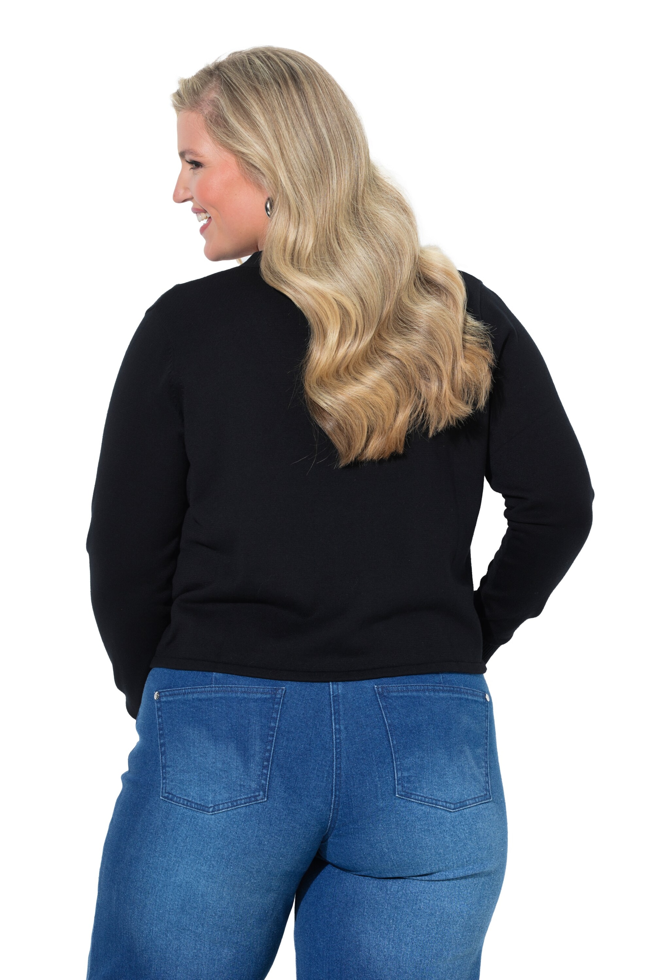 MIAMODA Gebreid vest in Zwart
