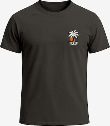Neverless Shirt 'Beach Logo' in Grey: front
