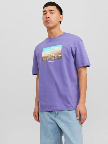 T-Shirt JACK & JONES en violet : devant