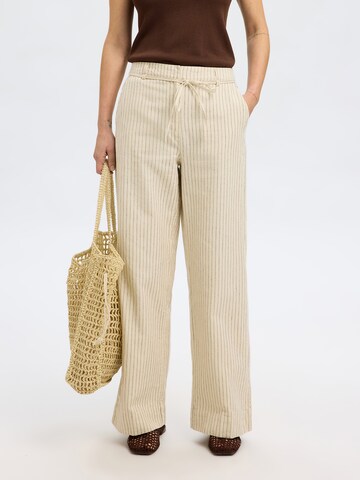 SELECTED FEMME Loosefit Byxa 'SLFJohanne' i beige: framsida
