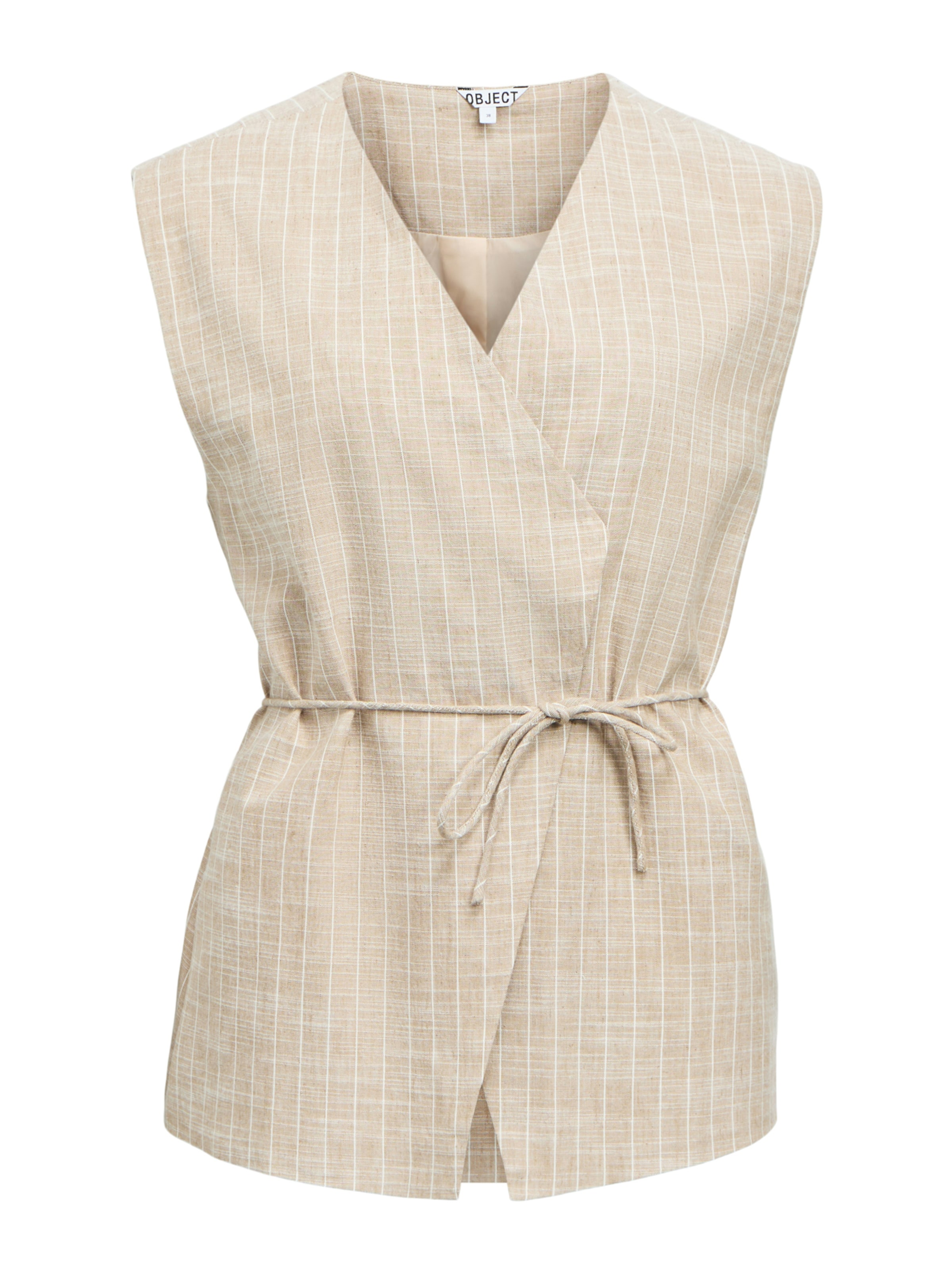 Gilet de costume 'OBJPAULA YUI' OBJECT en beige : devant