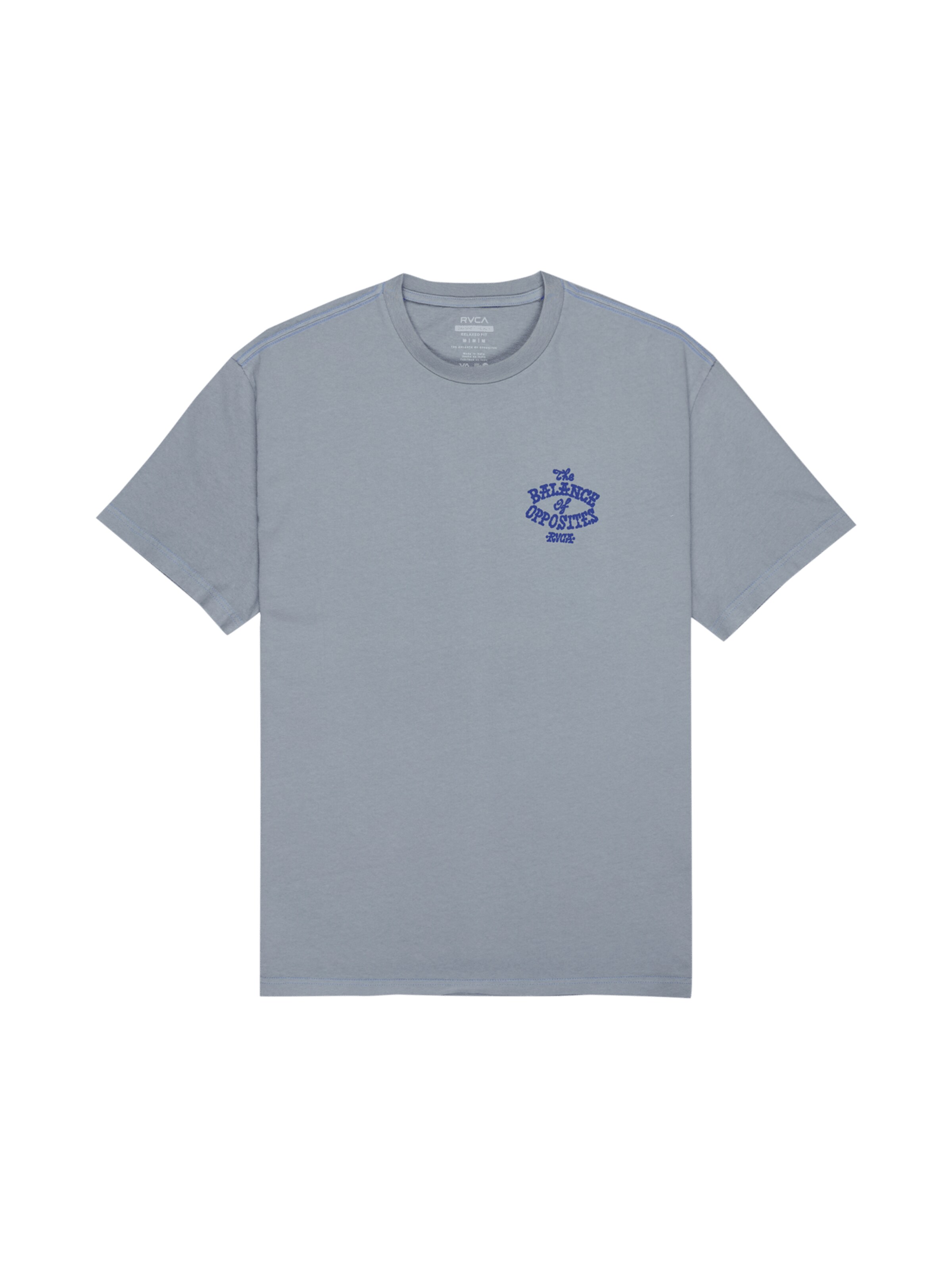 RVCA T-Shirt in L in blau / taubenblau / rosa / rot, Produktansicht
