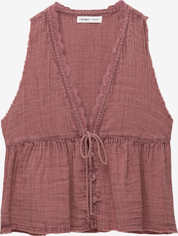 Pull&BearBluza - crvena boja: prednji dio