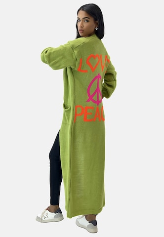 Elara Knitted coat in Green: front