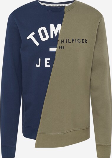 Tommy Jeans Sweatshirt in marine / khaki / weiß, Produktansicht