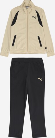 PUMA Trainingspak in Beige: voorkant